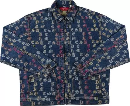 Куртка Supreme Gradient Jacquard Denim Work Jacket 'Blue', синий
