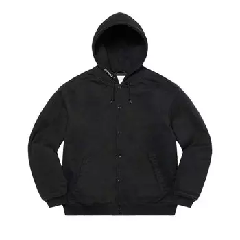 Куртка Supreme Hooded Twill Varsity Jacket, черный