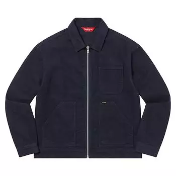 Куртка Supreme Moleskin Work Jacket 'Navy', синий
