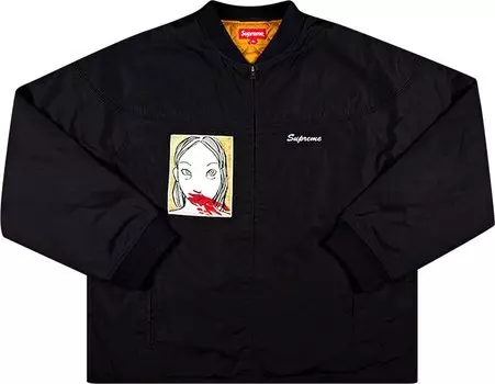 Куртка Supreme Mug Shot Crew Jacket 'Black', черный