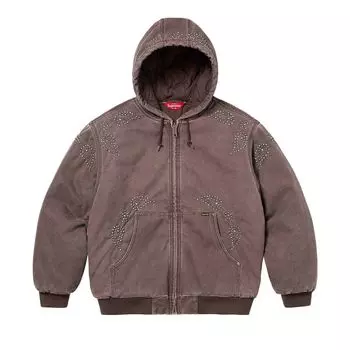 Куртка Supreme Paisley Studded Work Jacket 'Brown', коричневый