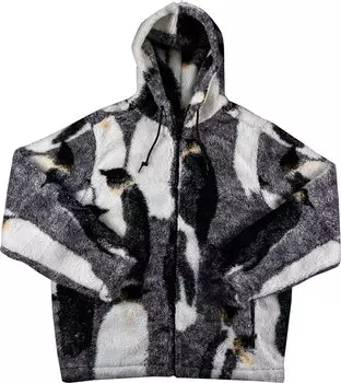 Куртка Supreme Penguins Hooded Fleece Jacket 'Black', черный
