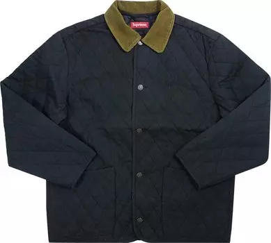 Куртка Supreme Quilted Paisley Jacket 'Black', черный