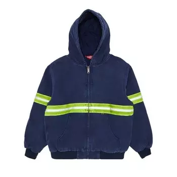 Куртка Supreme Reflective Stripe Hooded Work Jacket, темно-синий