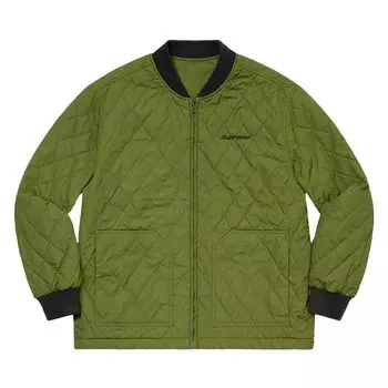 Куртка Supreme Reversible Tech Work Jacket 'Green', зеленый