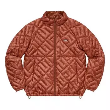 Куртка Supreme Spellout Quilted Lightweight Down Jacket 'Rust', оранжевый