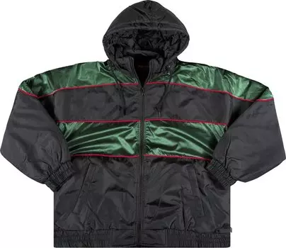 Куртка Supreme Sports Piping Puffy Jacket 'Black', черный