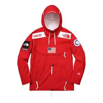 Куртка Supreme SS17 x The North Face Trans Antarctica Expedition Pullover Jacket Red Logo SUP-SS17-609, красный