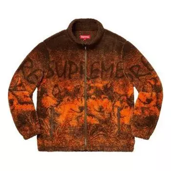 Куртка Supreme SS19 Wolf Fleece Jacket Orange Totem polar fleece Unisex, оранжевый