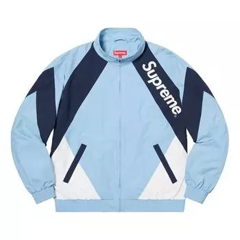 Куртка Supreme SS20 Week 1 Paneled Track Jacket Contrast Color Stitching Sports Unisex Blue, синий