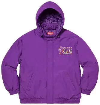 Куртка Supreme Team Puffy Jacket 'Purple', фиолетовый