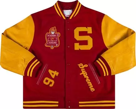 Куртка Supreme Team Varsity Jacket 'Red', красный