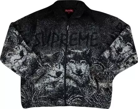 Куртка Supreme Wolf Fleece Jacket 'Black', черный