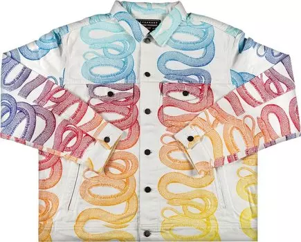 Куртка Supreme x Hysteric Glamour Snake Denim Trucker Jacket 'White', белый