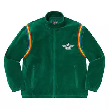 Куртка Supreme x Hysteric Glamour Velour Track Jacket 'Green', зеленый