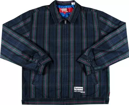 Куртка Supreme x Junya Watanabe x Comme des Garons MAN Printed Work Jacket 'Navy Plaid', синий