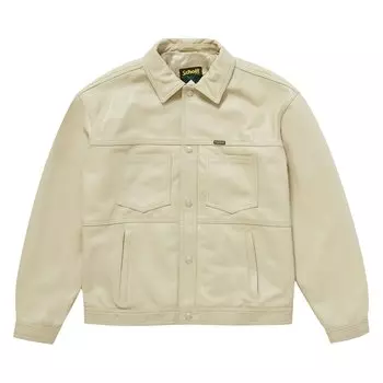 Куртка Supreme x Schott Leather Work Jacket, бежевый