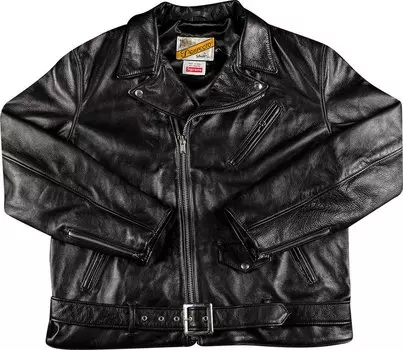 Куртка Supreme x Schott The Crow Perfecto Leather Jacket 'Black', черный