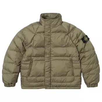 Куртка Supreme x Stone Island Reversible Down Puffer Jacket 'Olive', зеленый