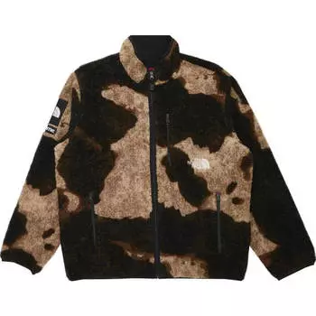 Куртка Supreme x The North Face Bleached Denim Print Fleece, черный