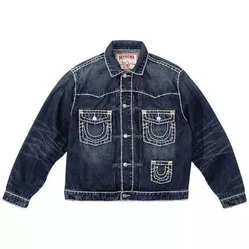 Куртка Supreme x True Religion Denim Trucker Jacket 'Washed Blue', синий