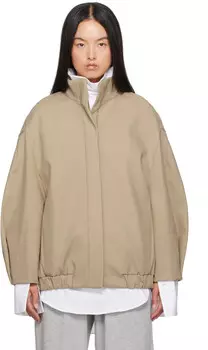 Куртка свободного кроя цвета загара Dries Van Noten