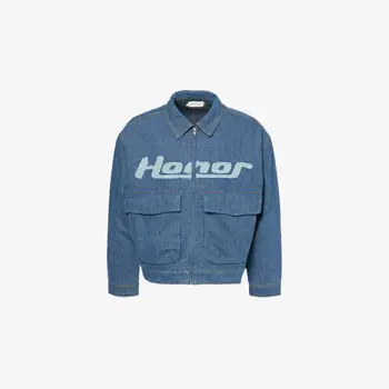 Куртка свободного кроя из джинсовой смеси с застежкой на пуговицы и карманами Frequency Honor The Gift, индиго