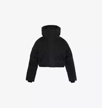 Куртка свободного кроя из хлопкового пуха с капюшоном и двумя накладными карманами Entire Studios, цвет iron