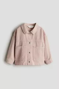 Куртка свободного кроя из хлопкового твила H&M, розовый