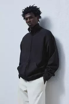 Куртка свободного кроя на молнии H&M, черный