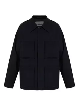 Куртка свободного кроя с двумя карманами Jil Sander, черный