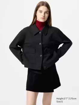 Куртка свободного покроя из джерси Uniqlo, цвет 09 черный