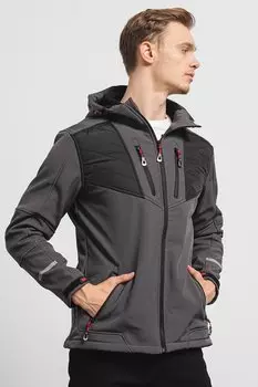 Куртка Tarknight с капюшоном и регулируемыми манжетами Geographical Norway, серый