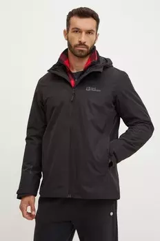 Куртка Taubenberg 3в1 для активного отдыха Jack Wolfskin, черный
