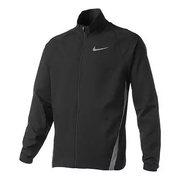Куртка team woven stand collar training jacket black Nike, черный