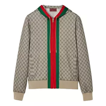 Куртка technical jersey zip jacket 'beige ebony' Gucci, бежевый