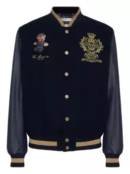 Куртка Teddy Doorman с вышивкой Philipp Plein, синий