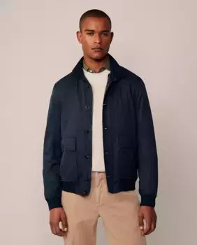 Куртка темно-синего цвета больших размеров Hackett, темно-синий