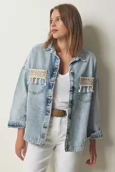 Куртка - Темно-синий - Классический крой Happiness stanbul, темно-синий