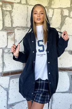 Куртка - Темно-синий - Классический крой Trend Alaat Stili, темно-синий