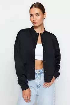 Куртка - Темно-синий - Oversize Trendyol, темно-синий