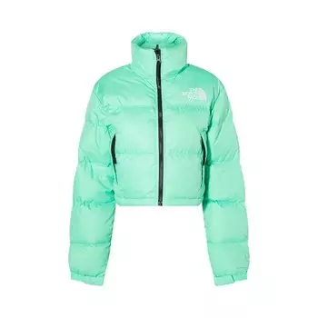 Куртка The North Face Cropped Nuptse Jacket Chlorophyll Green, зеленый