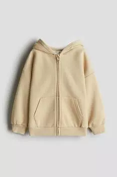 Куртка-Толстовка большого размера H&M, бежевый