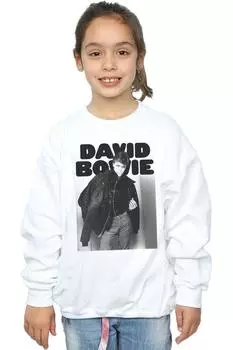 Куртка Толстовка с фотографией David Bowie, белый
