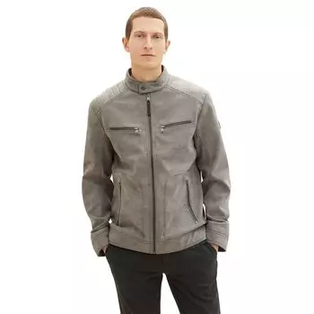 Куртка Tom Tailor Biker Suede, серый