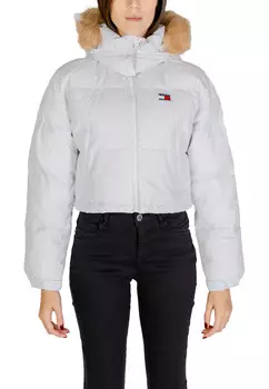 Куртка Tommy Hilfiger укороченная с мехом, белый