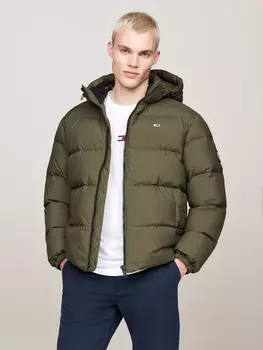 Куртка Tommy Jeans Regular Fit, оливково-зеленый