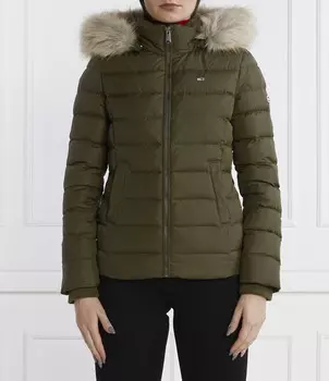 Куртка Tommy Jeans Slim Fit, оливково-зеленый
