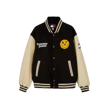 Куртка Tommy Jeans Tommy Jeans X Smiley Varsity, черный