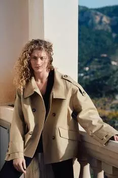 Куртка-Тренч H&M, бежевый